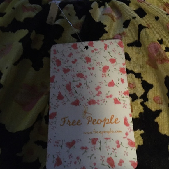 FREE PEOPLE NWT AUTHENTIC BLACK & YELLOW FLORAL TUNIC/DRESS - Picture 16 of 17
